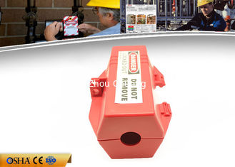 China 2CM Diameter Cable Red Circuit  Breaker Lockout, 4 Lock Polystyrene Plug Lockout supplier