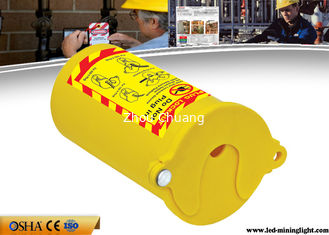 China PP Material Lock Out Tag Out  , Yellow Pneumatic Gas Cylinder Lockout Tagout supplier
