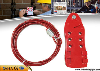 China Red Cable Lock Out PC Body Stainless Steel Cable 4 Pieces Padlocks Available supplier