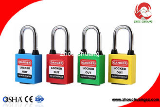 China Universal 38mm steel shackle nylon body  safety padlock lockout supplier