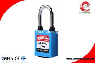 China 38mm plastic shackle ABS lock body dustproof colourful padlock safety lockout supplier
